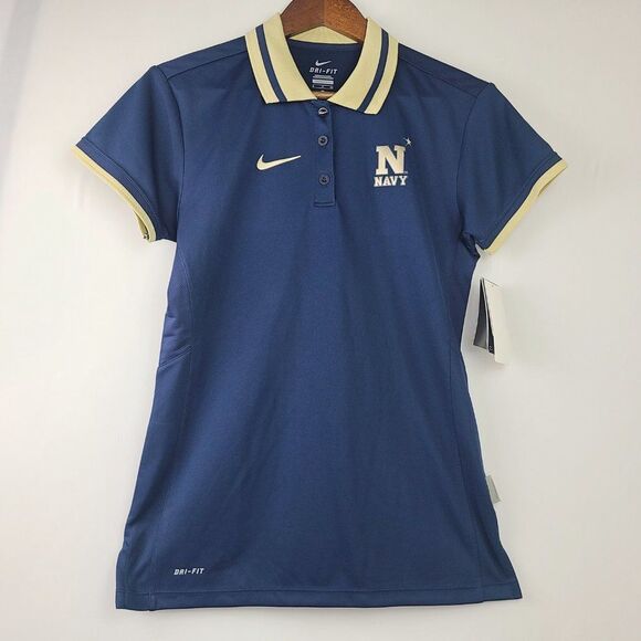 Nike Womens Navy Midshipmen Dri Fit NWT Polo Shirt Size S - Picture 3 of 10